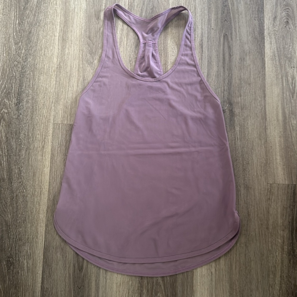 lululemon athletica Mauve Racerback Tank Top Mesh Sheer